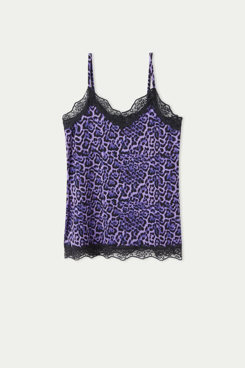 Violet Violet Animal Print 305v Tezenis V Neck Tank Top with Lace Insert | 941827-DUI