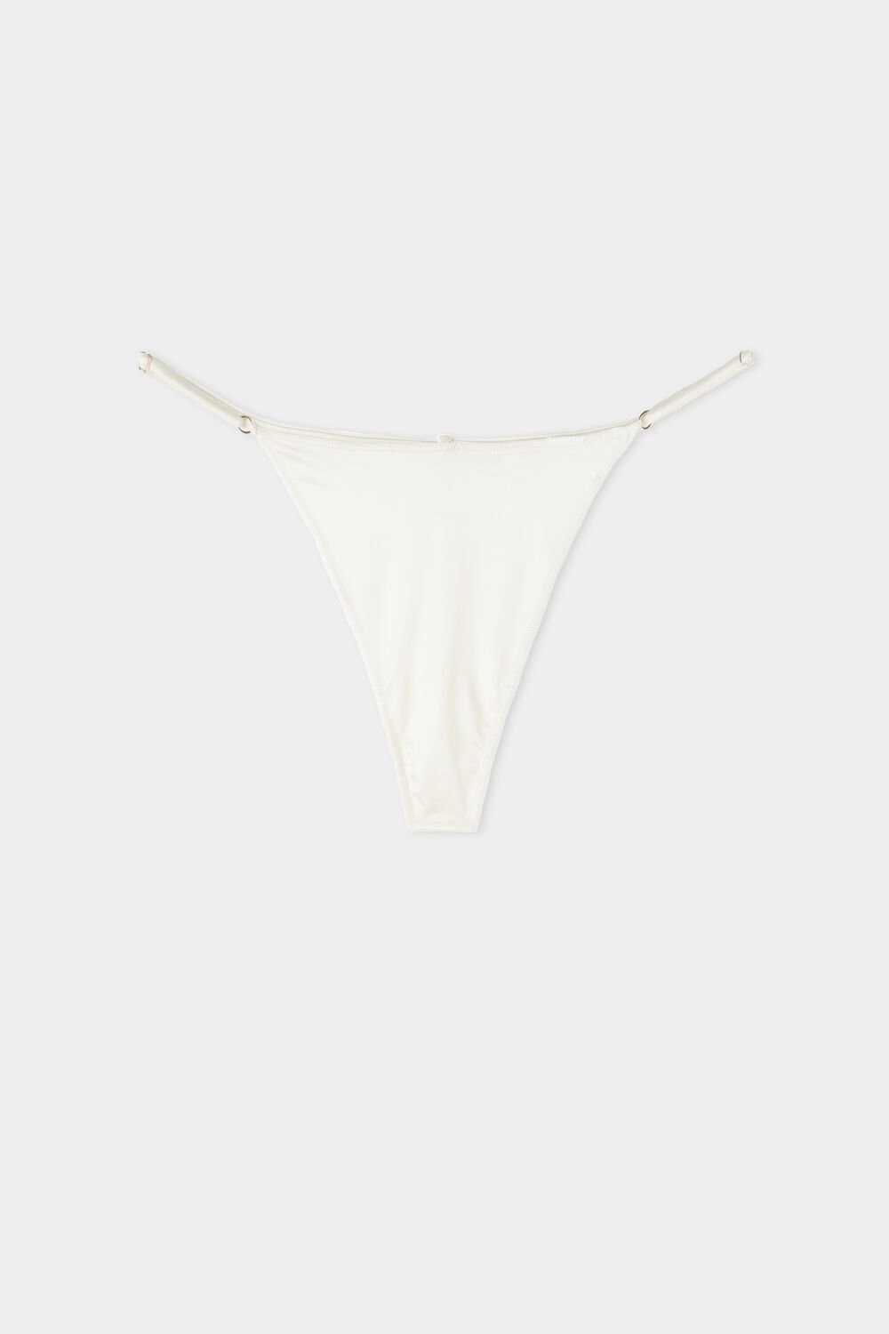 White Milk White 4435 Tezenis High-Cut Thong with Adjustable Sides | 391640-TPY