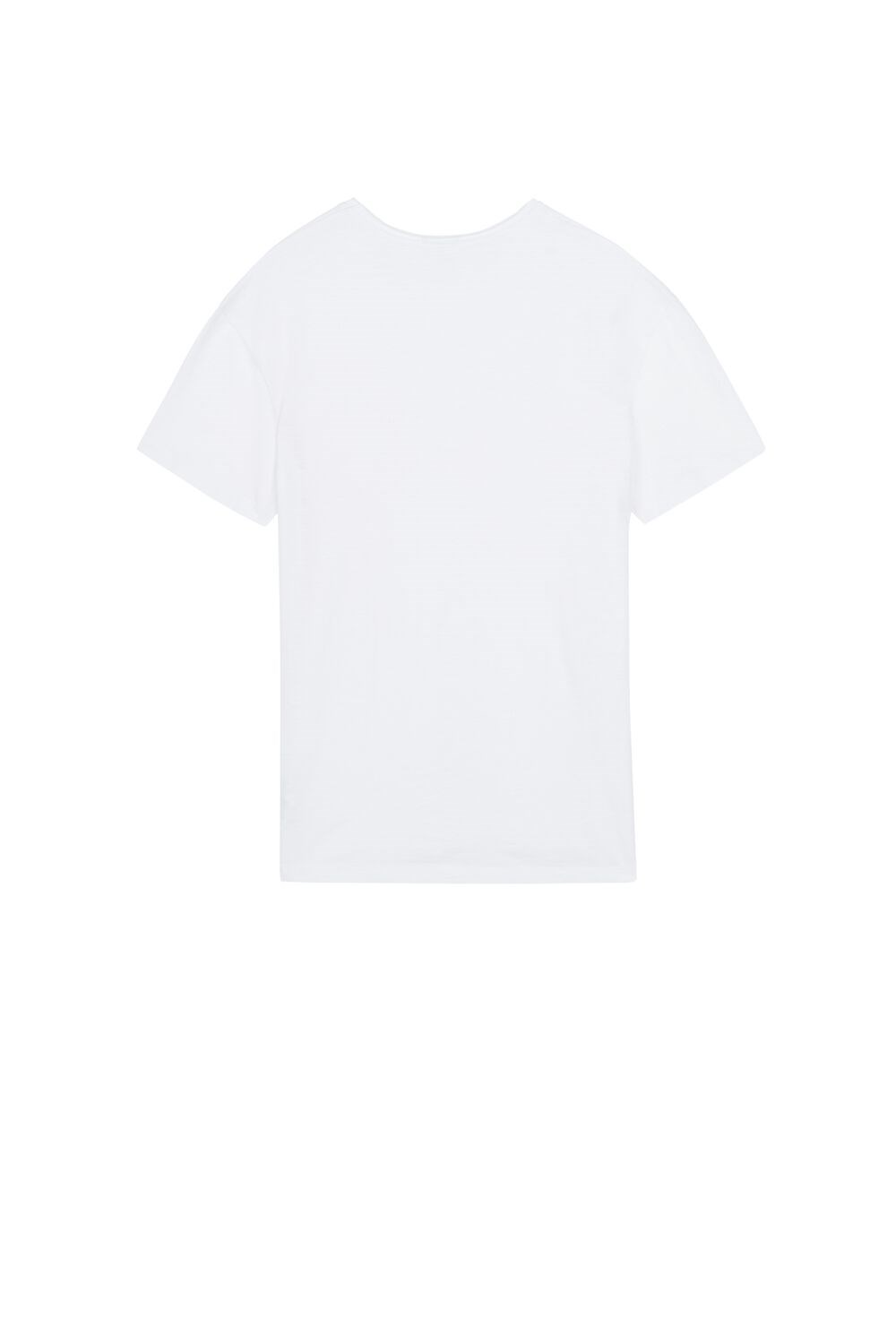 White White 001 Tezenis Cotton T-Shirt with Breast Pocket | 358970-HJQ