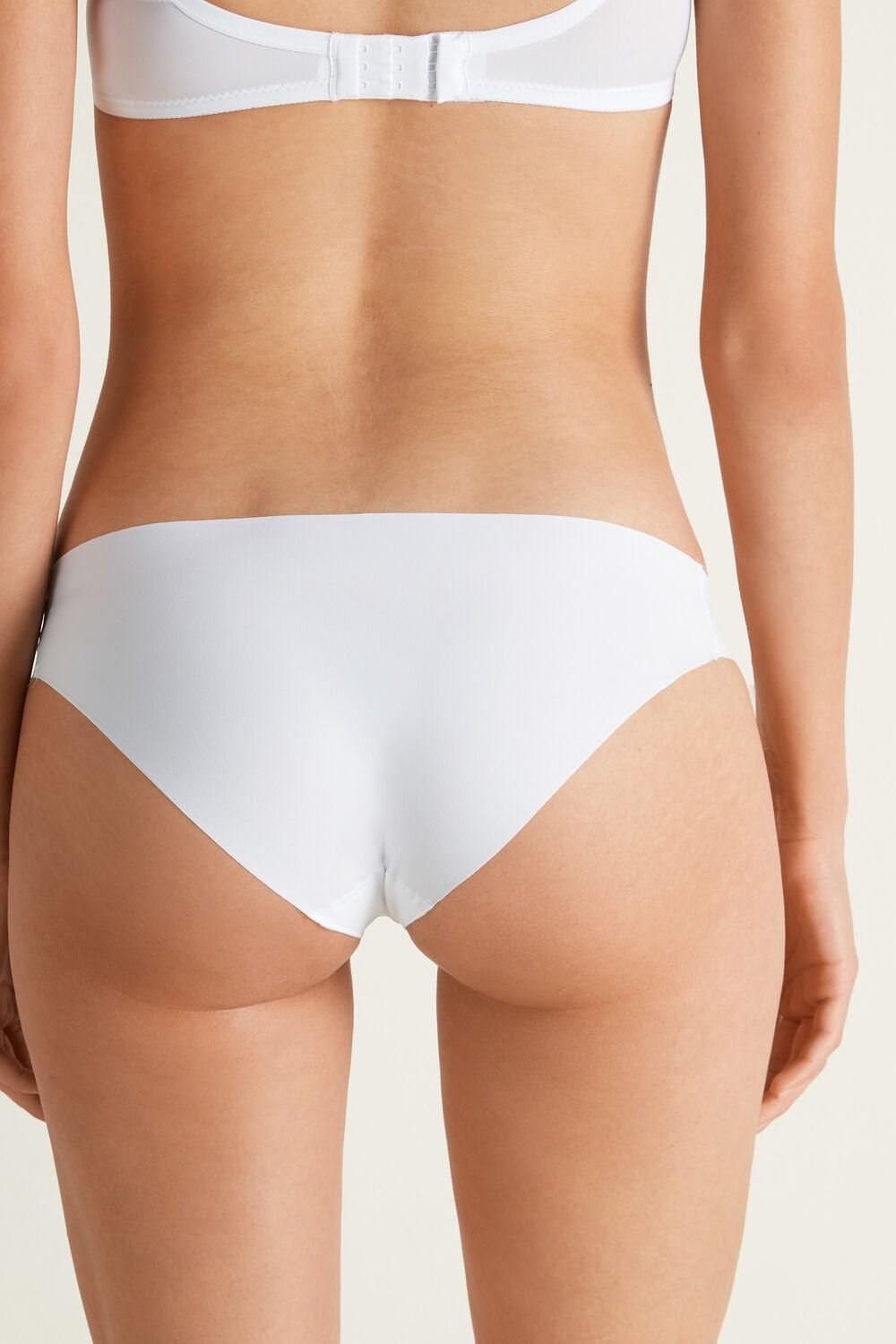 White White 001 Tezenis Laser-Cut Microfiber Briefs | 985206-ZVS