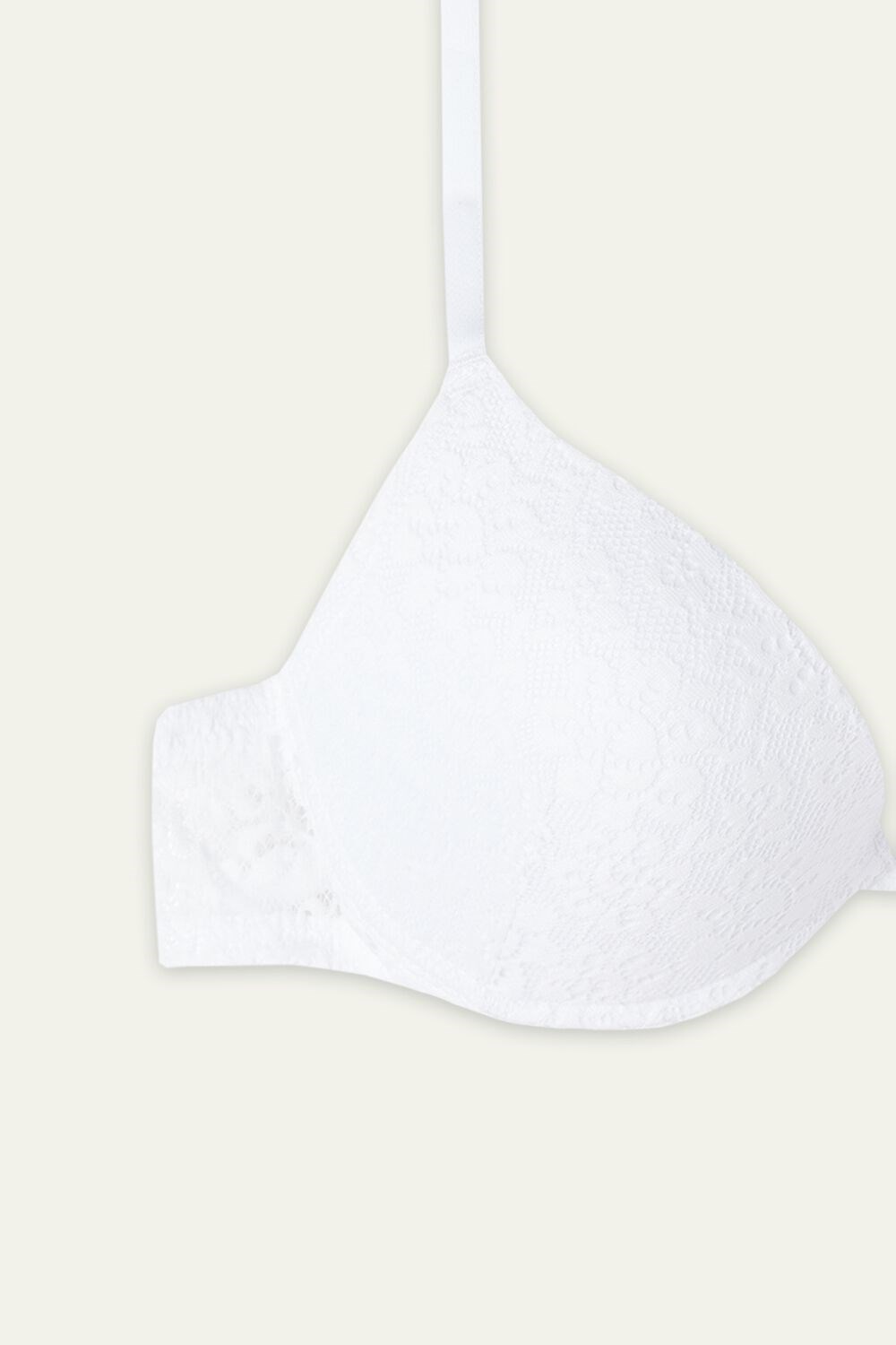 White White 001 Tezenis Los Angeles Recycled Lace Super Push-Up Bra | 596831-IXQ