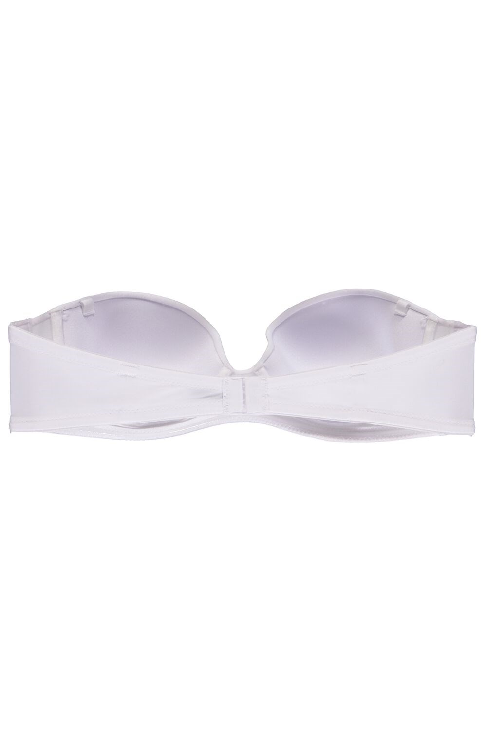 White White 001 Tezenis New York Padded Microfiber Bandeau Bra | 127945-IHB