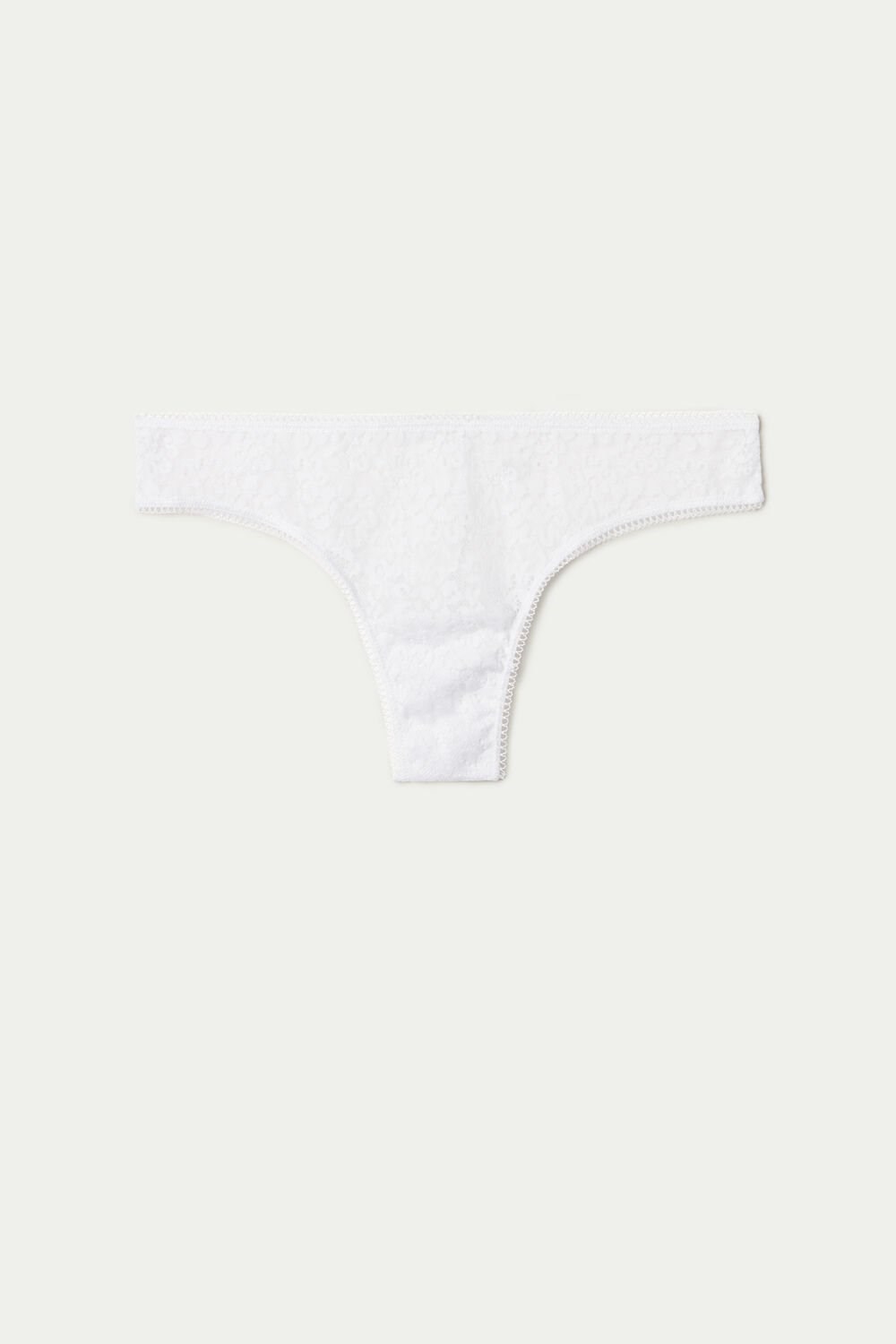 White White 001 Tezenis Recycled Lace Brazilian Panties | 513408-QRJ