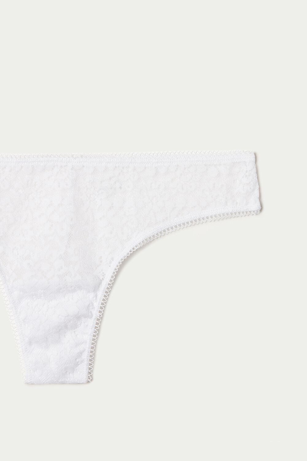 White White 001 Tezenis Recycled Lace Brazilian Panties | 513408-QRJ