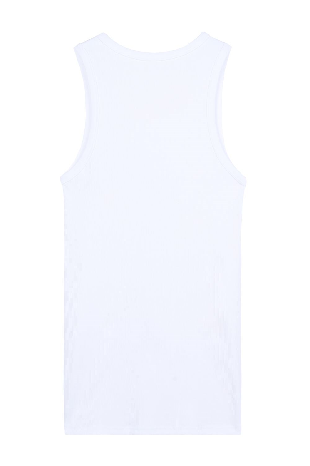 White White 001 Tezenis Ribbed Cotton Undershirt | 506219-HEM