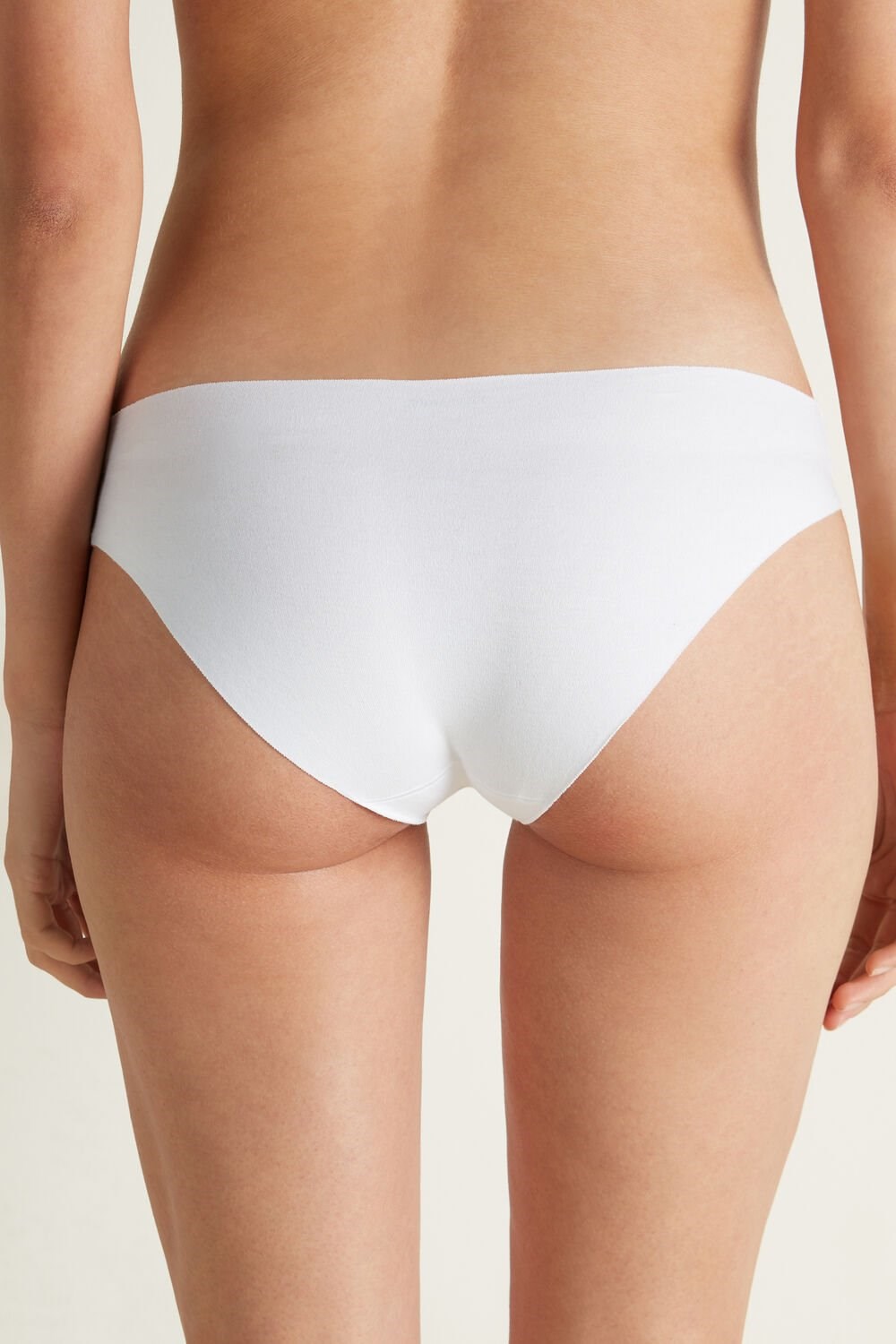 White White 001 Tezenis Seamless Cotton Briefs | 506748-BDF