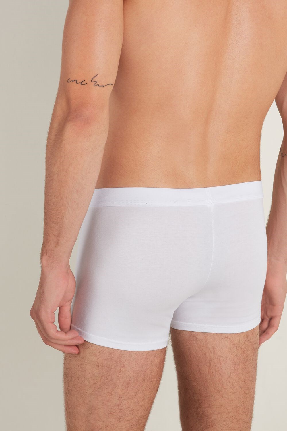 White White 001 Tezenis Stretch Cotton Boxer Brief | 743206-JEC