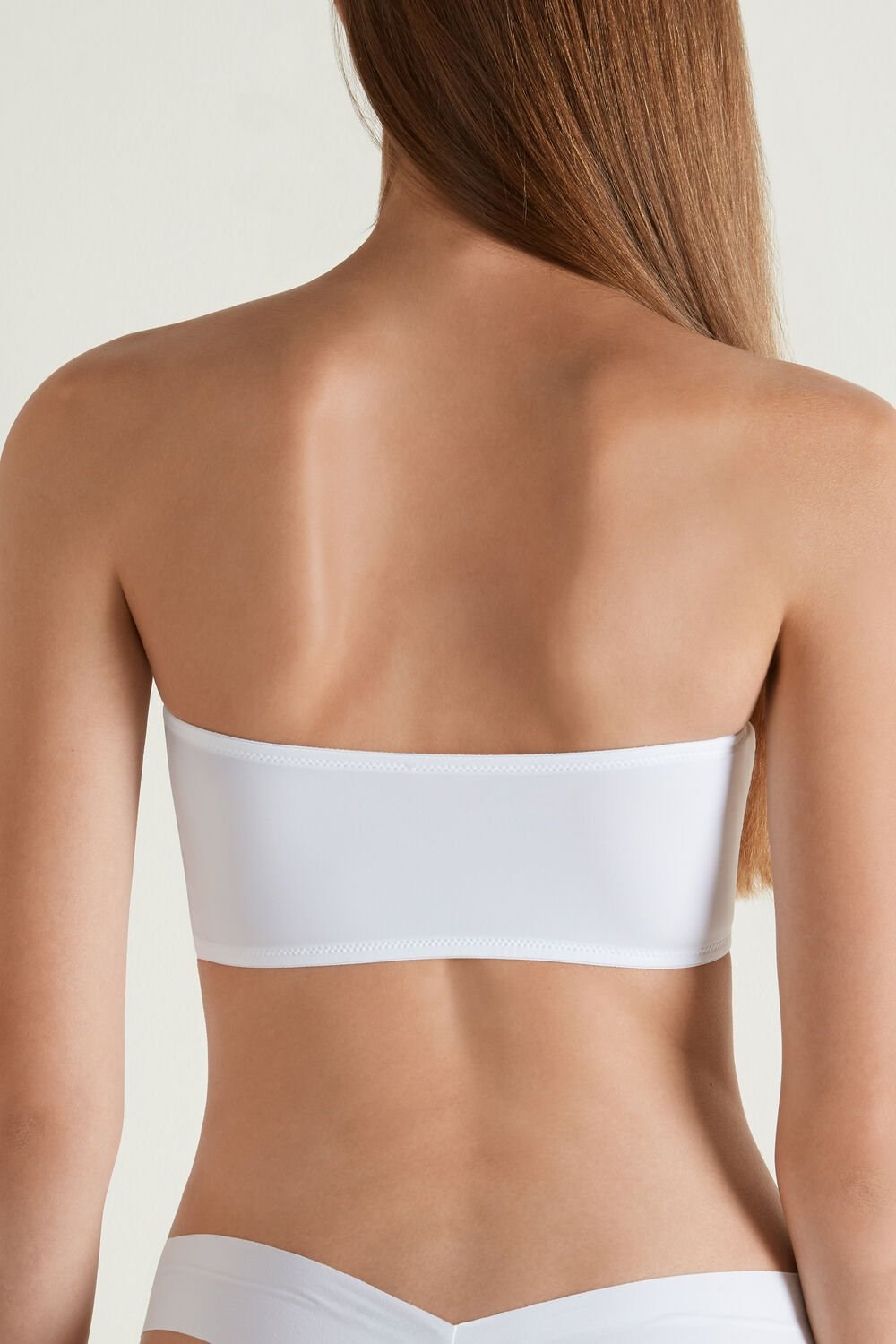 White White 001 Tezenis Sydney Bandeau Top Bra in Microfiber | 162980-QBC