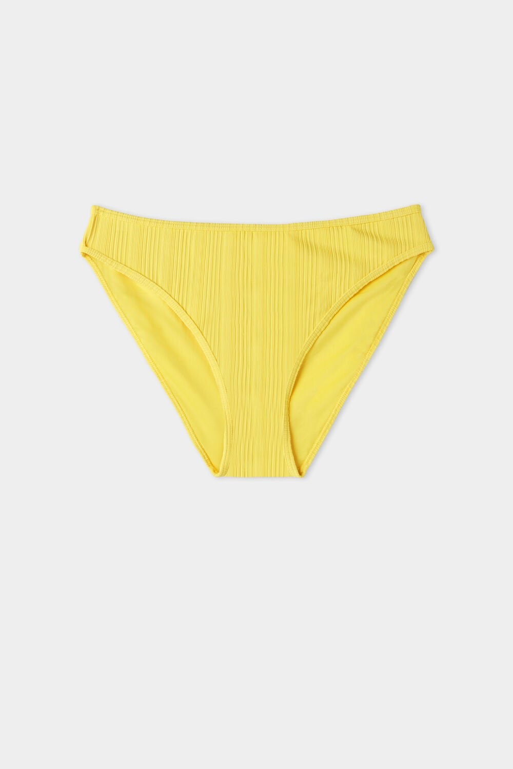 Yellow Lemon Yellow 537v Tezenis Recycled Ribbed Classic Bikini Bottoms | 826475-UKJ