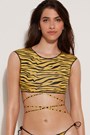 Black Yellow Zebra Print 618v