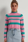 Green Mint Green/Bright Pink Stripes 318v