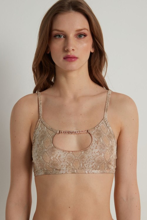 Animal Exotic Snake Print 295v Tezenis Exotic Snake Bra Top | 601259-VJO