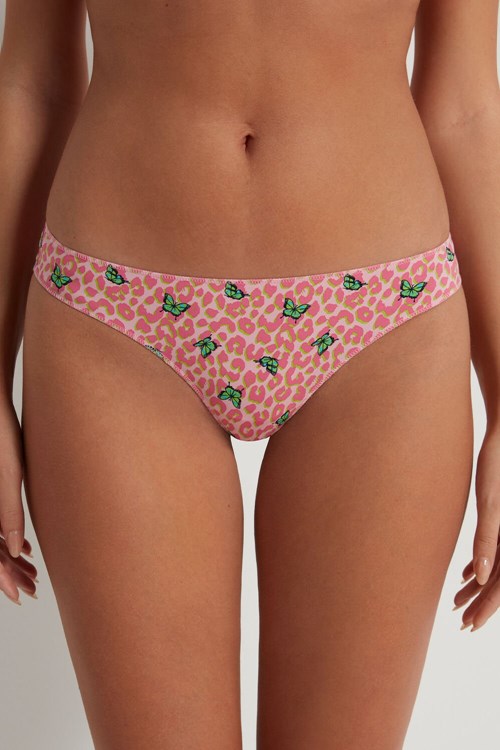 Animal Spotted Butterfly Print 297v Tezenis Printed Microfiber Brazilian Panties | 783061-KIH