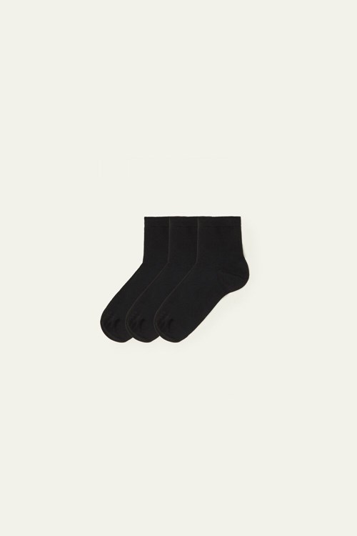 Black Black 019 Tezenis 5 X SHORT COTTON SOCKS | 816349-NPQ