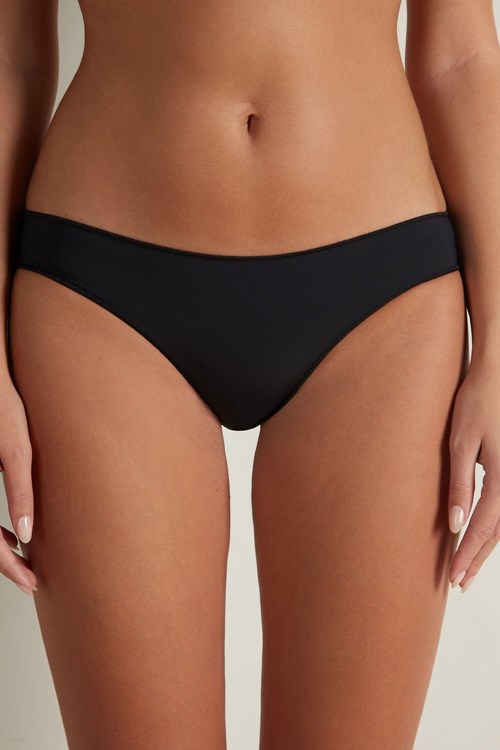 Black Black 019 Tezenis Microfiber Panties | 320689-IYV