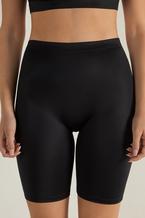 Black Black 019 Tezenis Ultralight Shaping Cycling Shorts | 319580-HRI