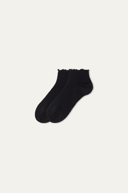 Black Black 681u Tezenis Fancy No Show Socks | 609742-KME