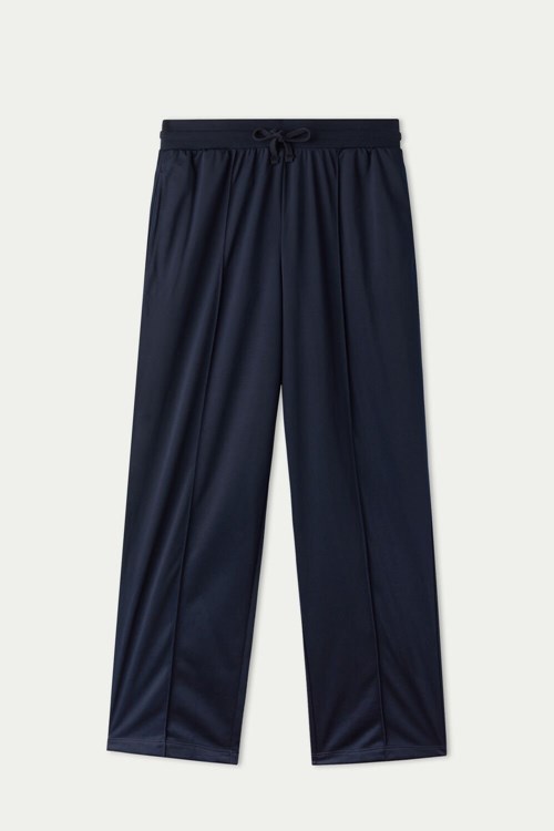 Blue Dark Blue 077u Tezenis Full Length Tricot Tracksuit Pants | 903561-VZD