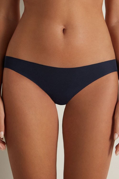 Blue Ultimate Blue 624t Tezenis Seamless Cheeky Briefs in Cotton | 249306-QOR