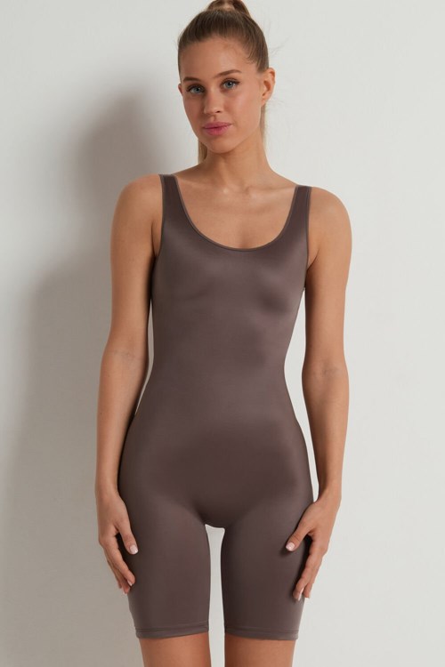 Brown Almond 808v Tezenis Ultralight Shaping Short Jumpsuit | 143072-GHN