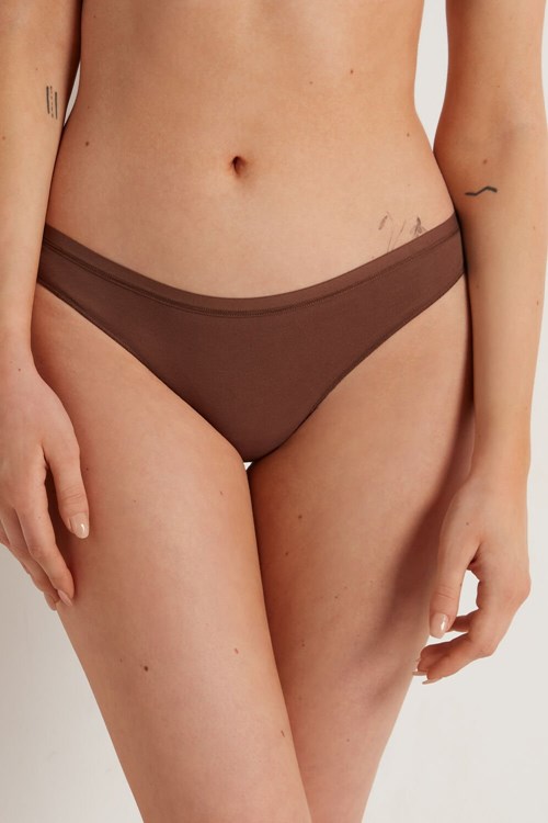 Brown Earth Brown 633v Tezenis Cotton G String | 362749-MDU