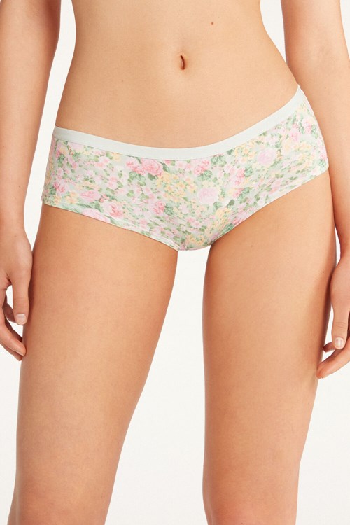 Floral Pastel Country Print 636v Tezenis Printed Cotton Boyshorts | 408132-LFE