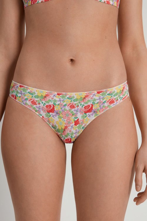 Floral Wildflower Print 294v Tezenis Panties in Printed Microfiber | 845013-HCJ