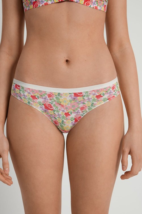 Floral Wildflower Print 294v Tezenis Printed Cotton Panties | 178045-LWX