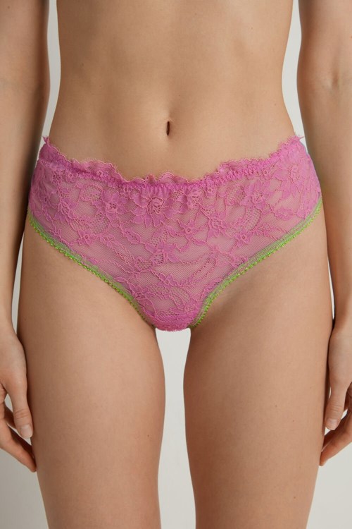 Multicolor Pink/Green/Light Blue 290v Tezenis Colors Emotion Brazilian Hipsters | 036451-WRN