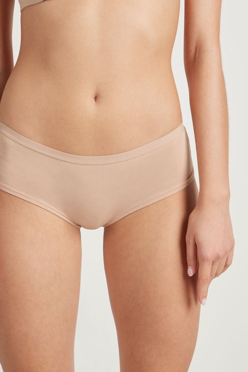 Nude Natural Blush 1905 Tezenis Cotton French Panties | 845376-TYO