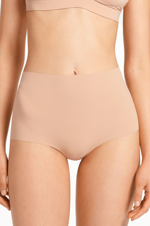 Nude Natural Blush 1905 Tezenis High-Waisted Raw-Cut Microfiber Hipsters | 613970-SCI