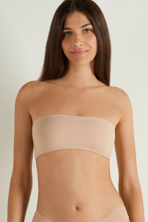 Nude Natural Blush 1905 Tezenis Sydney Bandeau Top Bra in Microfiber | 329871-QAV