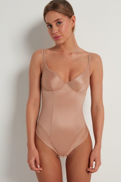 Nude Natural Blush 1905 Tezenis Ultralight Shaping Balconette Bodysuit | 659872-TKN