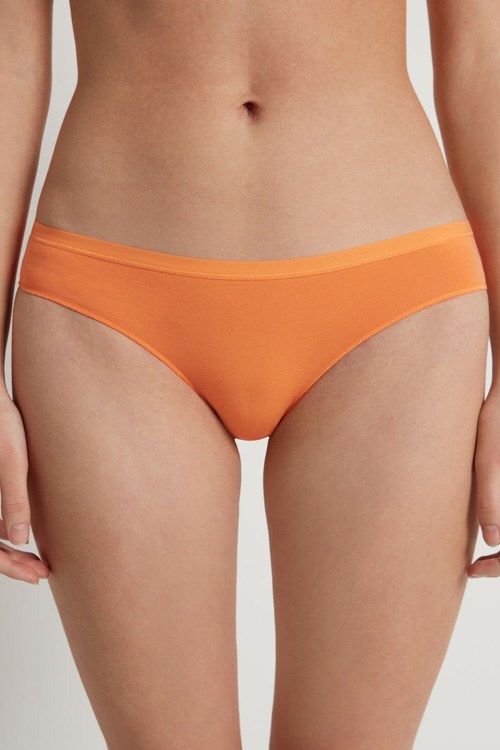 Orange Pastel Orange 253v Tezenis Cotton Panties | 481053-TGU