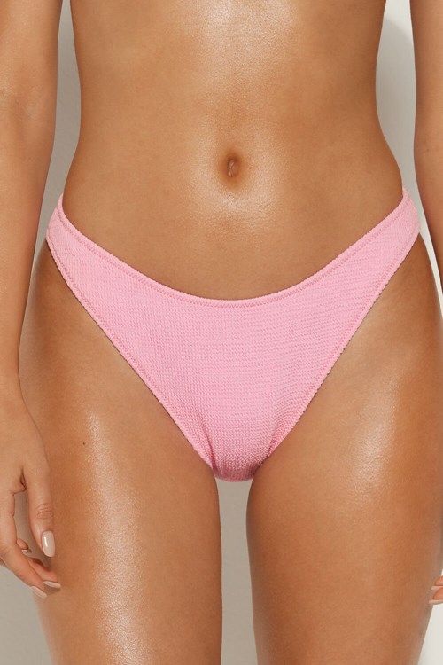 Pale Pink Hollywood Pink 560v Tezenis 3D Effect High-Cut Bikini Bottoms | 037298-LYI