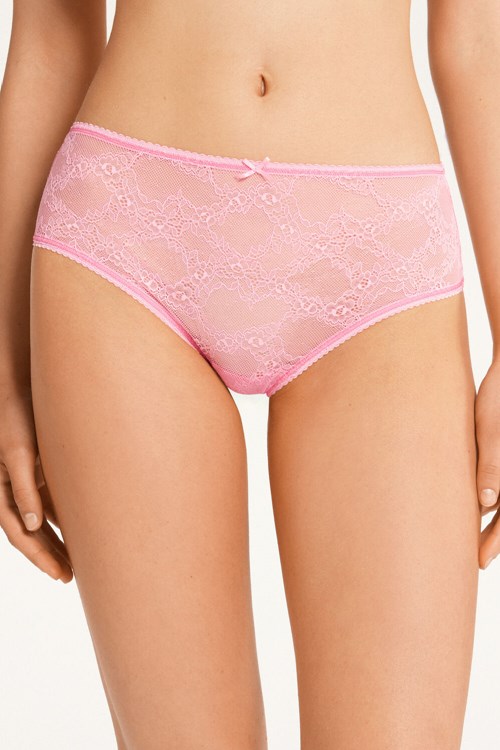 Pale Pink Hollywood Pink 560v Tezenis Lace Boyshorts | 192043-JGM