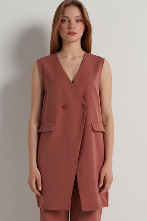 Pink Blush Pink 328v Tezenis Double Breasted Dress/Gilet | 074281-GJV