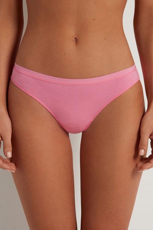 Pink Bright Pink 282v Tezenis Cotton Cheeky Briefs | 804796-TCA