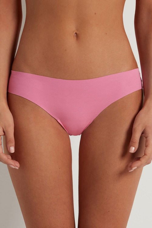 Pink Bright Pink 282v Tezenis Laser-Cut Cotton Recycled Lace Brazilian Panties | 895704-AVJ