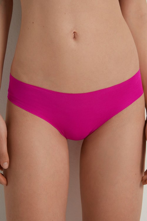 Pink Fucsia Estate Dark 803v Tezenis Seamless Cotton Briefs | 018237-GCT