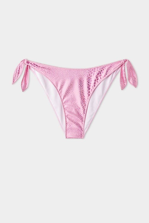 Pink Pink Snake 562v Tezenis Lovely Snake String Bikini Bottoms | 657403-OBX