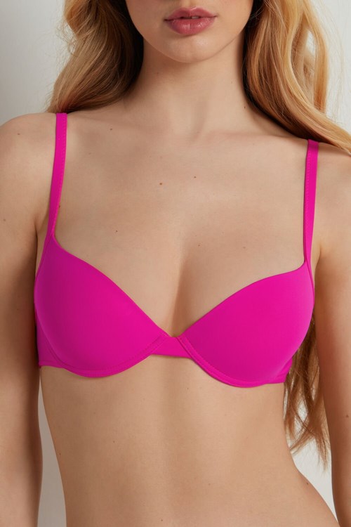 Pink Summer Fuchsia 534v Tezenis Athens Push-Up Bra in Microfiber | 809673-ASK