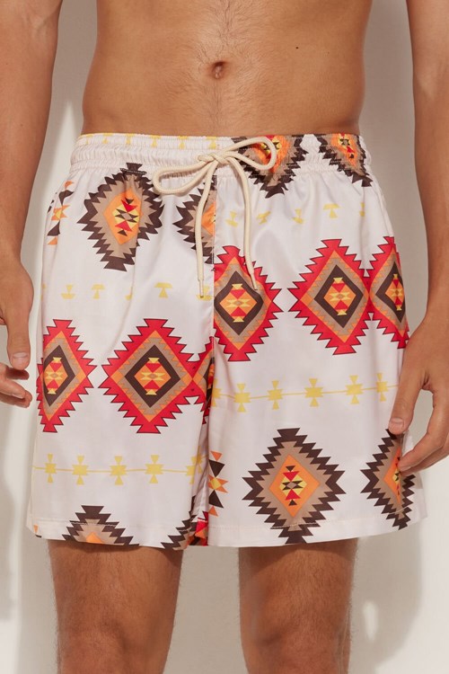 Print Ethnic Print 580v Tezenis Printed Swim Trunks | 412765-DMN