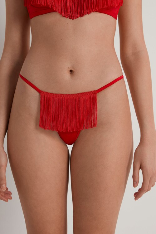 Red New Red 276v Tezenis My Valentine String Thong | 146209-YRJ