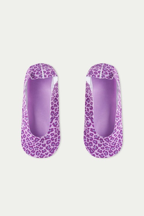 Violet Purple Spots 470v Tezenis Fancy Cotton Shoe Liners | 236074-RCJ