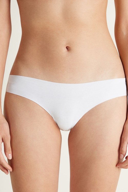 White White 001 Tezenis Seamless Cotton Briefs | 506748-BDF