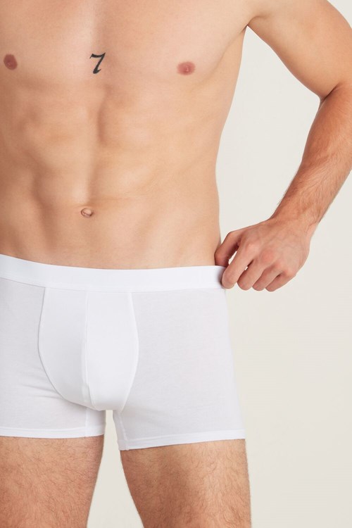 White White 001 Tezenis Stretch Cotton Boxer Brief | 743206-JEC